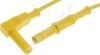 2352-IEC-100-GE  Przewód PVC 1,0mm2, 1,0m, wt.pr+wt.kąt 4mm, żółty, ELECTRO-PJP, 2352IEC100GE